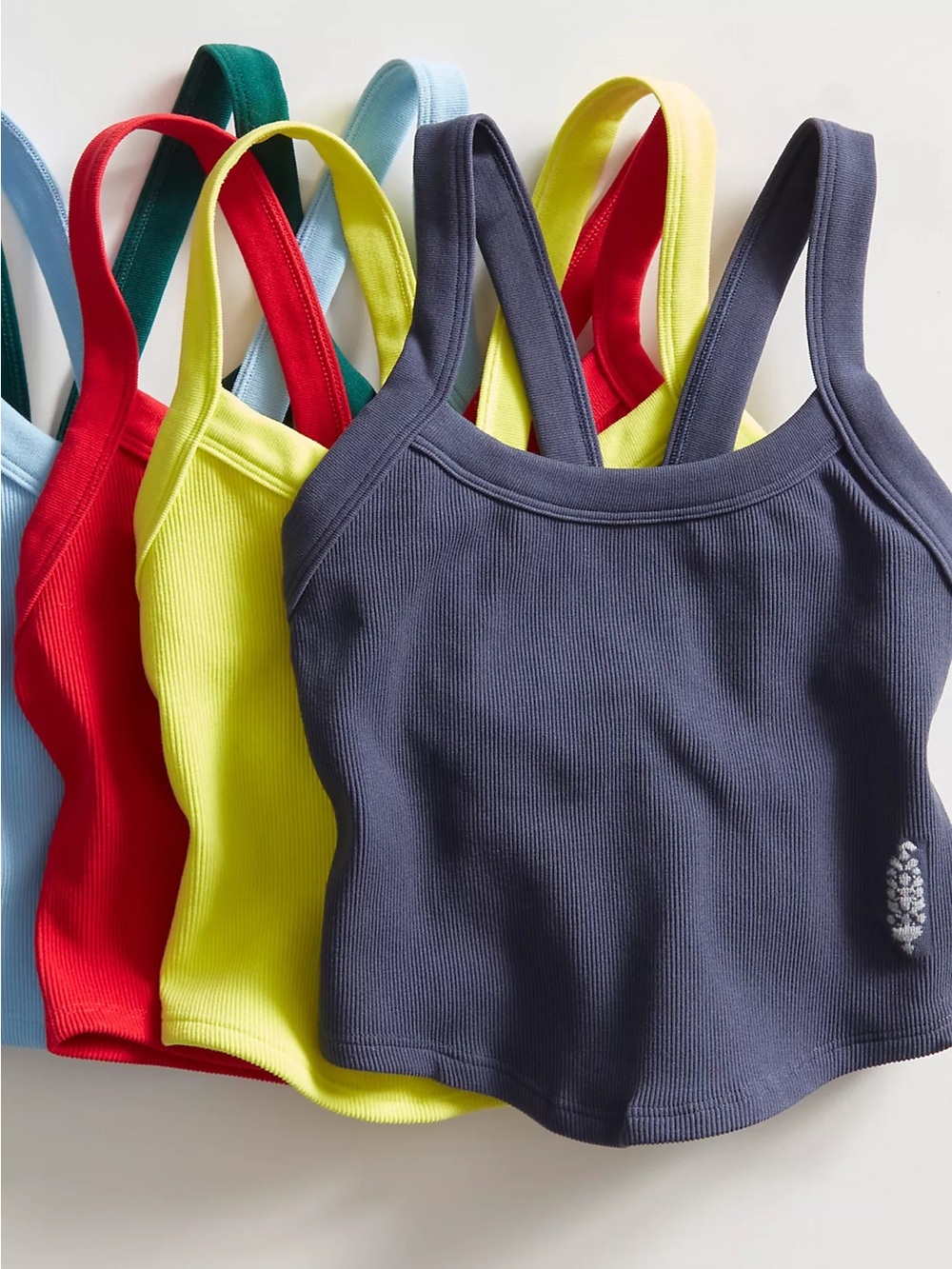 FP Movement by Free People Ribbed Tank Tops in Navy, Red, Lime, Sky, Teal